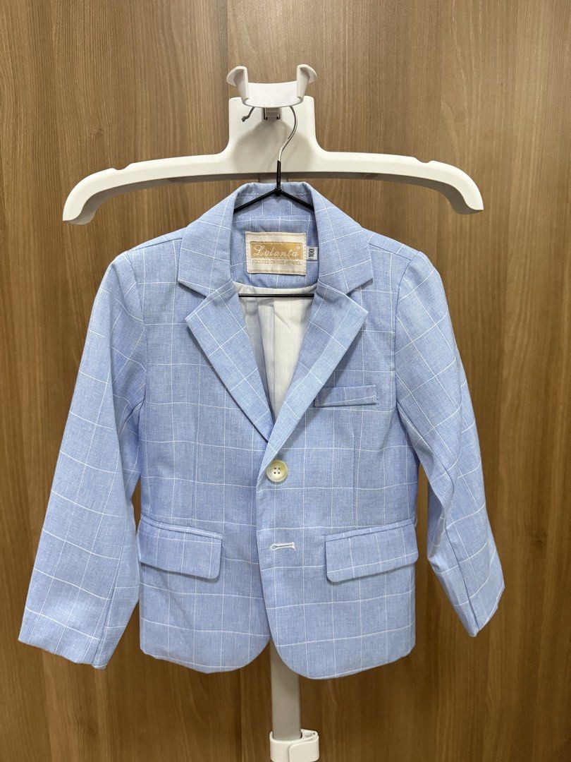 Kids Suit Coat set Baby Blue CODE 7 (Category: Coats, Jackets and Outerwear) located in Rizal. Submitted by caintarizal2024 (Listing ID 1460745717, Image 1). Description: Coat and pants Set Once lang nagamit Size 100 Chess 13cm Shoulder 10 1/2 cm Length 18 1/2cm Pants: length 23 1/2cm Waist: Garterize 17cm to 22cm.
