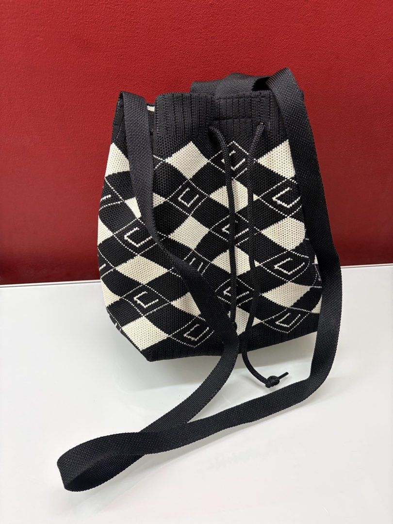 Knit sling bag black white (Category: Beach Bags) located in Manila. Submitted by coolandchic (Listing ID 1460738188, Image 1). Description: .