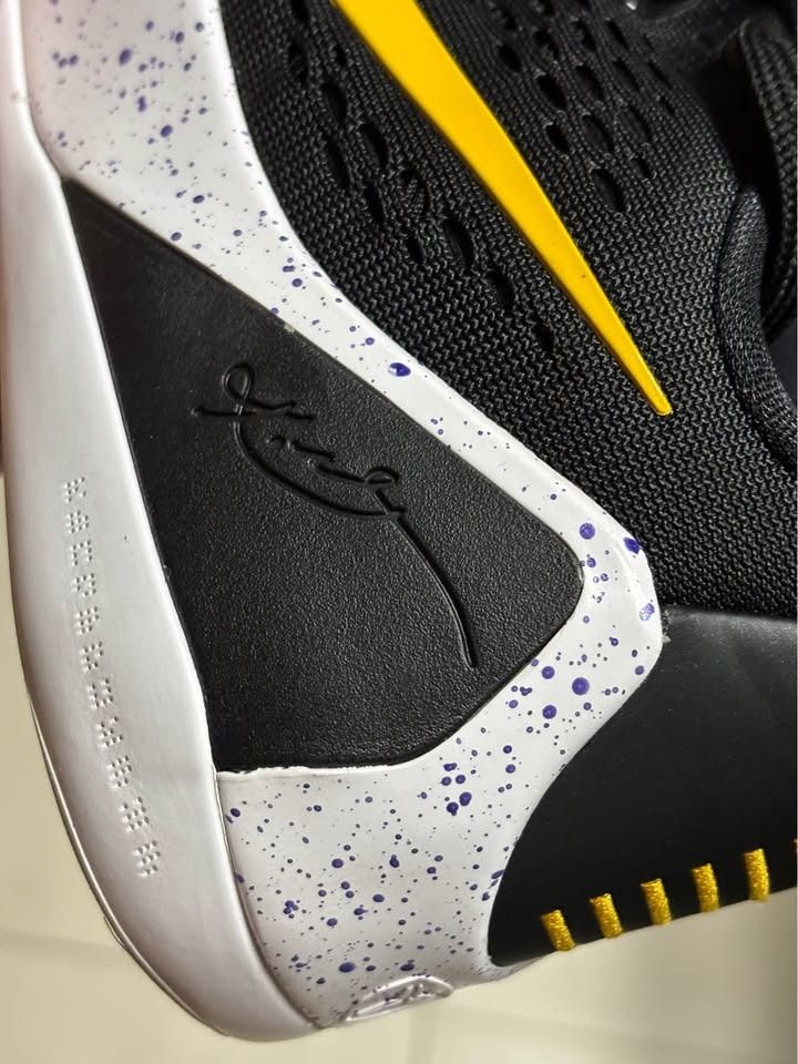 Kobe IX Low Protro (Category: Sneakers) located in Caloocan City. Submitted by granddragon_60d5ce (Listing ID 1460730607, Image 2). Description: KOBE IX LOW PROTRO “LAKERS AWAY” Size: US 8.5 Men’s Model: Kobe IX Low Protro “Lakers Away” Condition: Used like new — used only 4 times on an indoor wood basketball court ✅ Authentic ✅ Includes original extra laces ✅ Includes original Kobe logo sticker ✅ Includes original box.