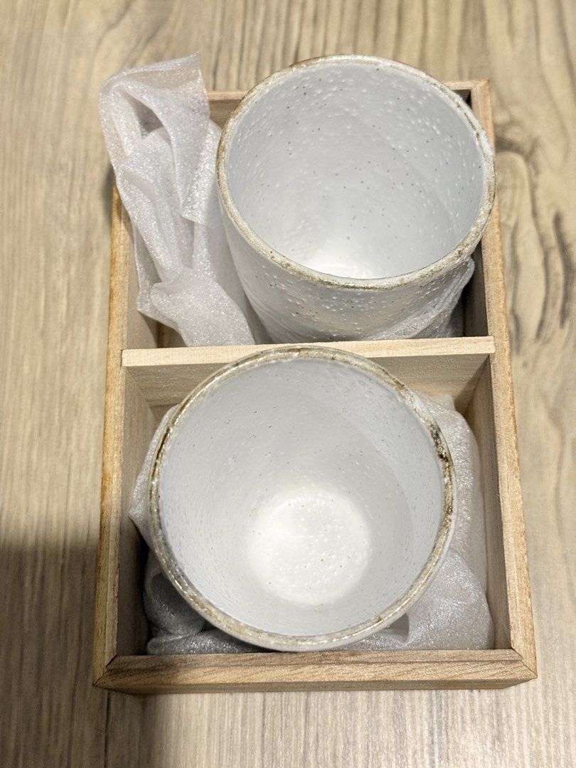 KOBIKI-AN Japanese Stoneware 4pcs with 2 boxes (Category: Coffee & Tea Tableware) located in Quezon City. Submitted by slowpopanda (Listing ID 1460786979, Image 3). Description: Kobiki-An typically refers to makers, styles, or brands associated with traditional Japanese kobiki pottery - a classic technique where a white slip is brushed over clay before glazing to create a rustic, milky finish. 2 boxes 2 cups in each box Total of 4 Kobiki-An cups 