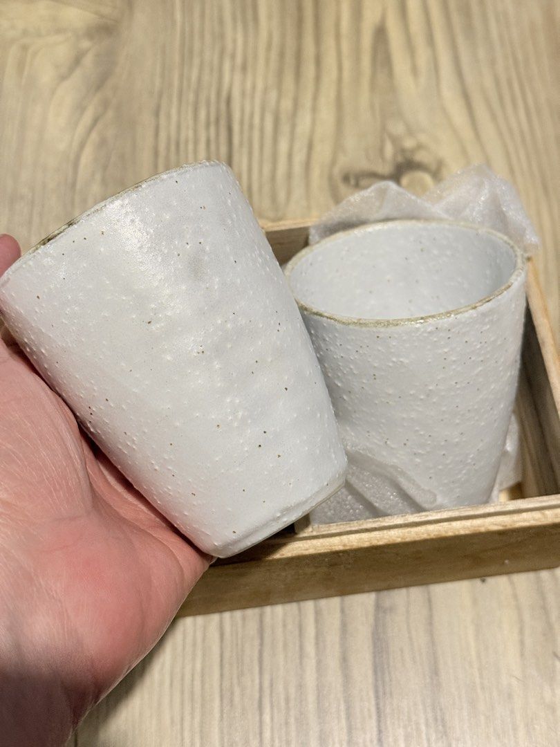 KOBIKI-AN Japanese Stoneware 4pcs with 2 boxes (Category: Coffee & Tea Tableware) located in Quezon City. Submitted by slowpopanda (Listing ID 1460786979, Image 2). Description: Kobiki-An typically refers to makers, styles, or brands associated with traditional Japanese kobiki pottery - a classic technique where a white slip is brushed over clay before glazing to create a rustic, milky finish. 2 boxes 2 cups in each box Total of 4 Kobiki-An cups 