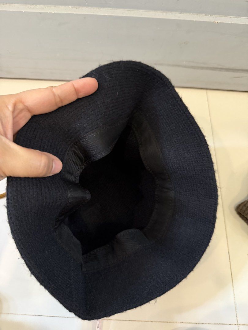 KOREAN BLACK WOOL BUCKET HAT (Category: Hats & Beanies) located in Lipa City. Submitted by upcycle_alley (Listing ID 1460779233, Image 2). Description: .
