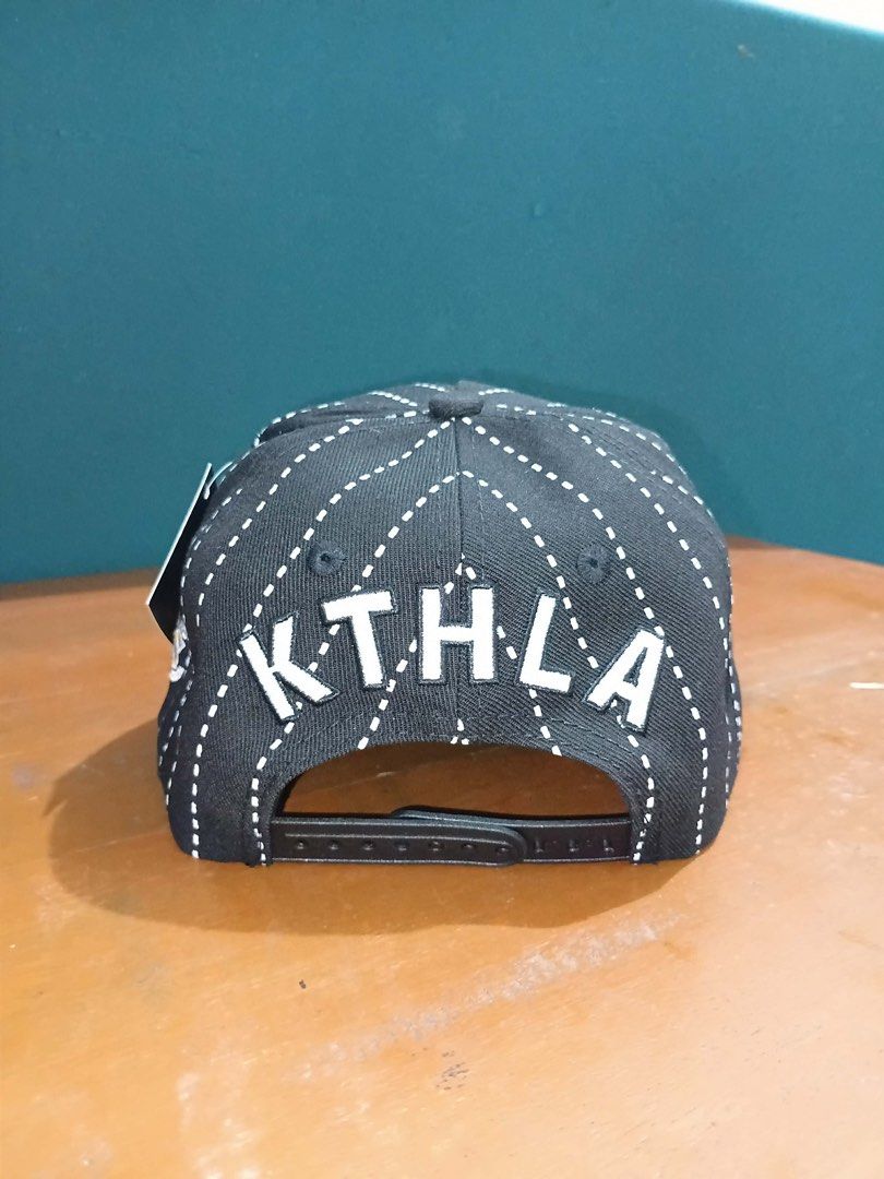 KTHLA Lakers Black Pinstripe SnapBack (Category: Caps & Hats) located in Baguio. Submitted by crlljms_selection (Listing ID 1460809716, Image 2). Description: Condition: Brand New / Unused Style: Snapback / Fitted / Adjustable Size: One Size Fits Most.