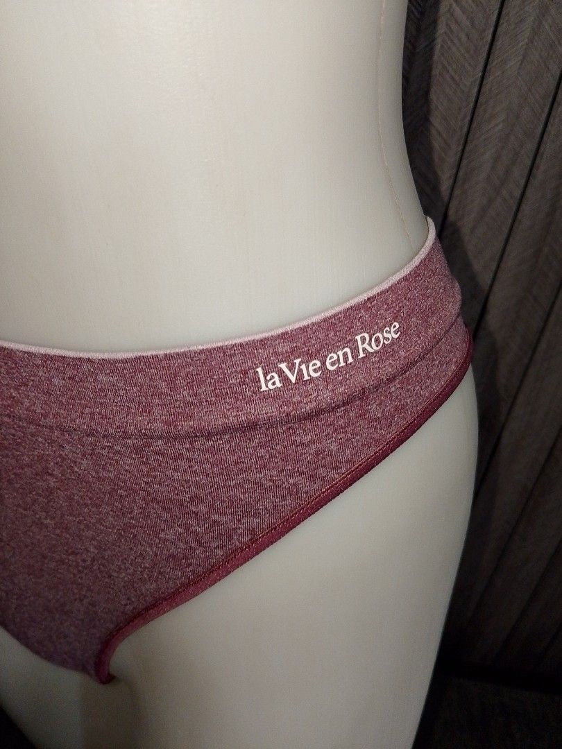 L: La Vie en Rose thong (Category: Undergarments & Loungewear) located in Manila. Submitted by truecrystal-1407 (Listing ID 1460760906, Image 2). Description: - Pink heathered bikini style panties - Soft and comfortable fabric - Elastic waistband with subtle La Vie en Rose branding - Classic and simple design - Ideal for everyday wear.