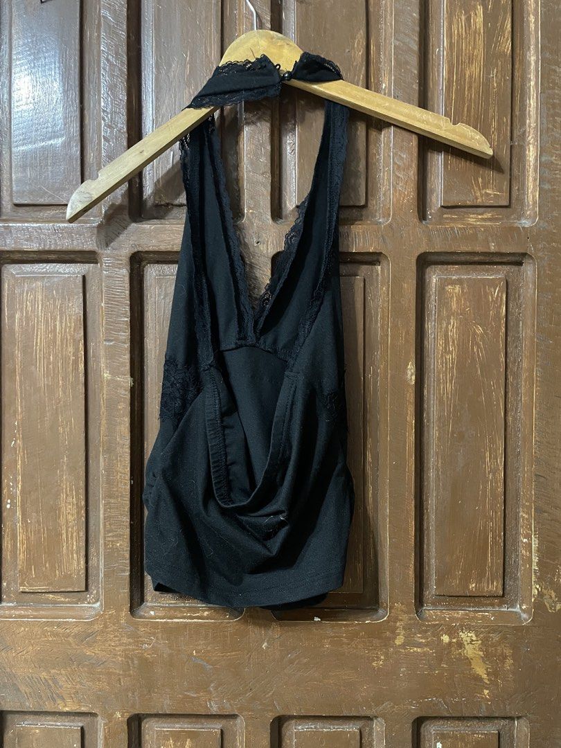 Lace Halter Backless Top (Category: Sleeveless) located in Caloocan City. Submitted by loveshanks (Listing ID 1460750691, Image 3). Description: missing button see picture for flaw.
