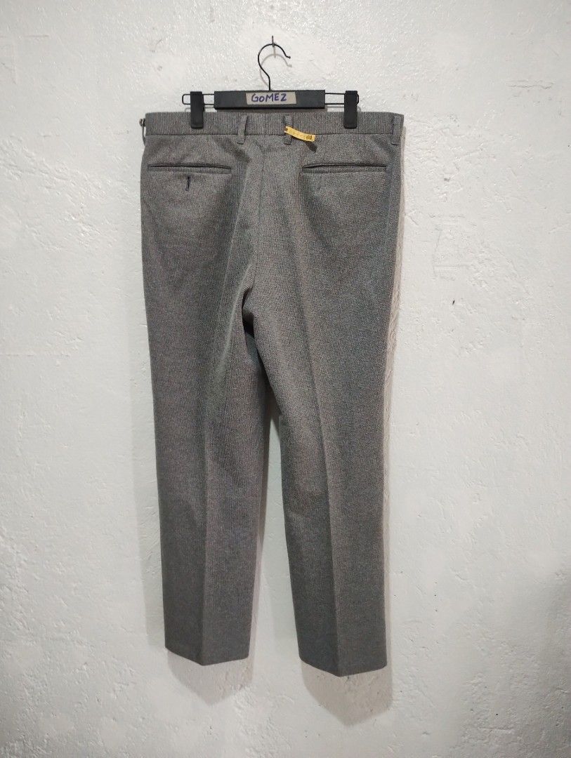 Lacoste Grey Houndstooth Tailored Trousers (Category: Trousers) located in Imus. Submitted by darylg88358770 (Listing ID 1460736158, Image 2). Description: - Brand: Lacoste - Color: Grey - Pattern: Houndstooth - Fit: Classic Tailored - Closure: Button and Zip - Pockets: Two back pockets - Material: Polyester - Size: 88 - Occasion: Smart Casual or Formal Wear - Condition: Please check photos for details the items trifted fresh from bale need wash 