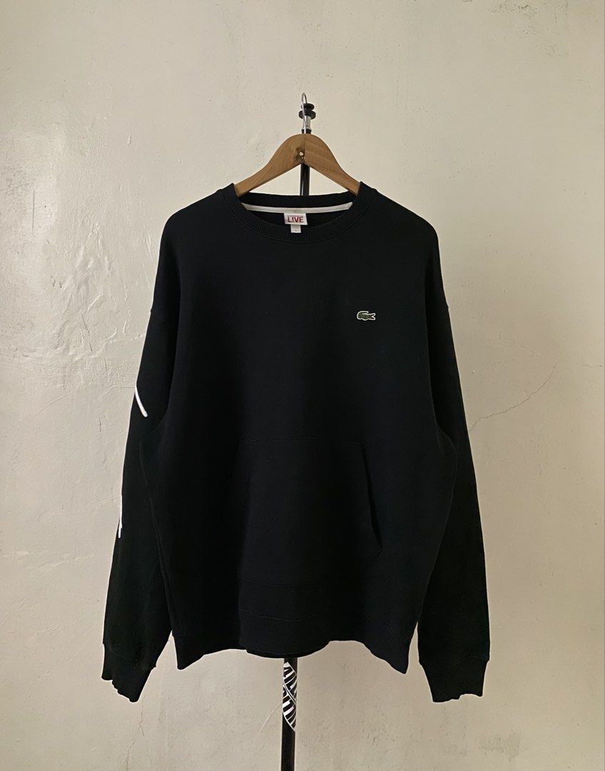 Lacoste live sweatshirt embroided design (Category: Coats, Jackets and Outerwear) located in Marikina City. Submitted by andreioruga (Listing ID 1460791415, Image 1). Description: Size: XL W 25 | L 28.5 | SL 23 color rate: 10/10 issue: minimal scratch on ribbings (see last 3 pics) condition: excellent (as new na sana nagkaron lang ng minimal scratch) dm .