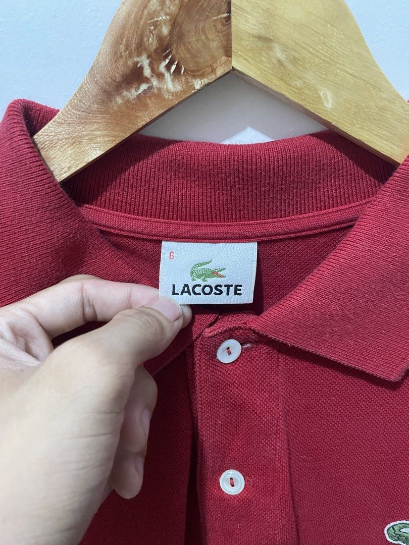 Lacoste Red Polo Shirt Size 6 (Category: Tshirts & Polo Shirts ) located in Manila. Submitted by thrift_by_tons08 (Listing ID 1460884841, Image 2). Description: LACOSTE POLO SHIRT Dimes: Width: 24 Length: 29 Back: 30.5 Price: 400 + sf 📍Roxas City, Capiz 5800 🔫 Payment via Gcash 🔫Payment First Policy .