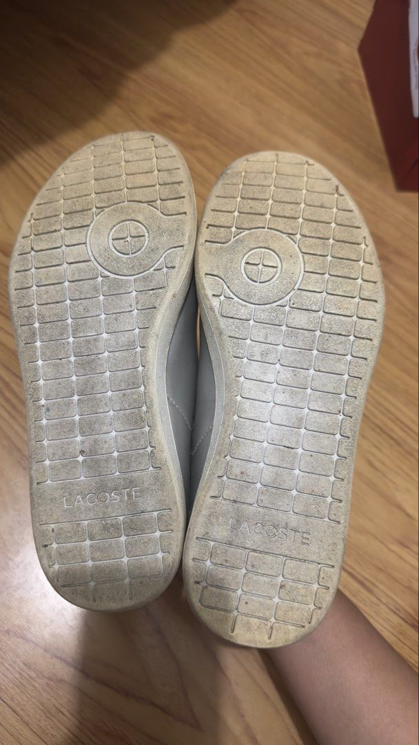 silver lacoste shoes (Category: Sneakers) located in Manila. Submitted by itsmepey (Listing ID 1460908543, Image 3). Description: * well used * just dirty from not being used for a while * can be cleaned * please check the photos for the exact condition and any visible issues * other than what’s shown in the photos, there are no major damages rfs: not using it anymore .