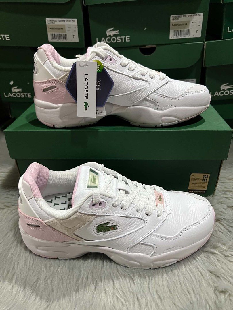 Lacoste Storm 96 Women ORIGINAL (Category: Sneakers) located in Marikina City. Submitted by BunchofBrands (Listing ID 1460875400, Image 2). Description: Size 7, 8 & 9 Women Brand New with box. Guaranteed Original/Legit from Lacoste Australia Moneyback if proven fake. Item Onhand 🇵🇭 and ready to ship 🛵..