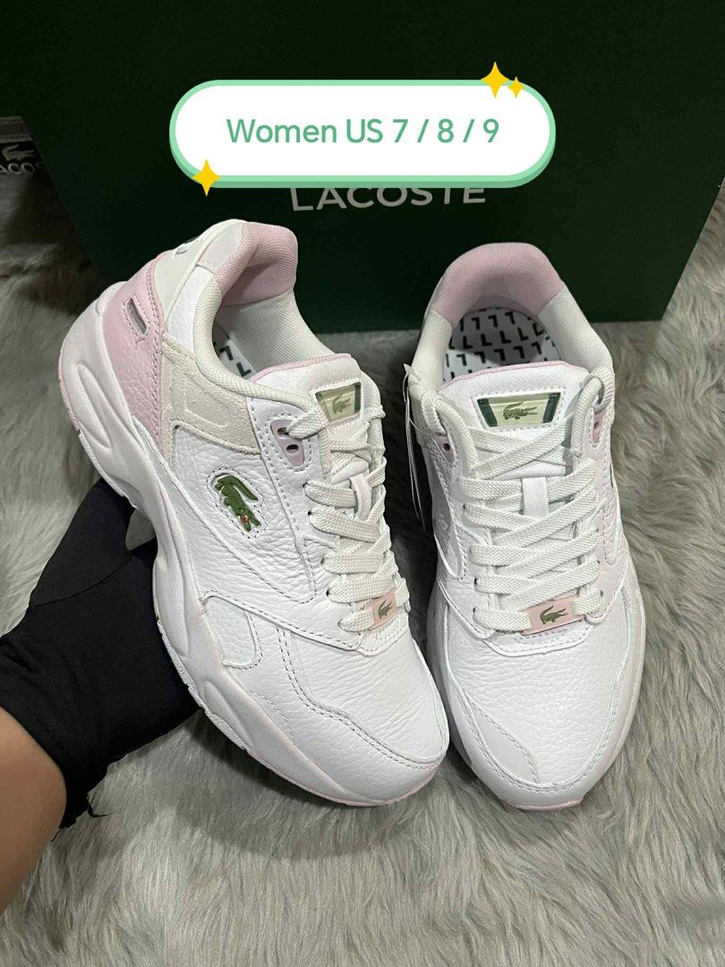 Lacoste Storm 96 Women ORIGINAL (Category: Sneakers) located in Marikina City. Submitted by BunchofBrands (Listing ID 1460875400, Image 1). Description: Size 7, 8 & 9 Women Brand New with box. Guaranteed Original/Legit from Lacoste Australia Moneyback if proven fake. Item Onhand 🇵🇭 and ready to ship 🛵..