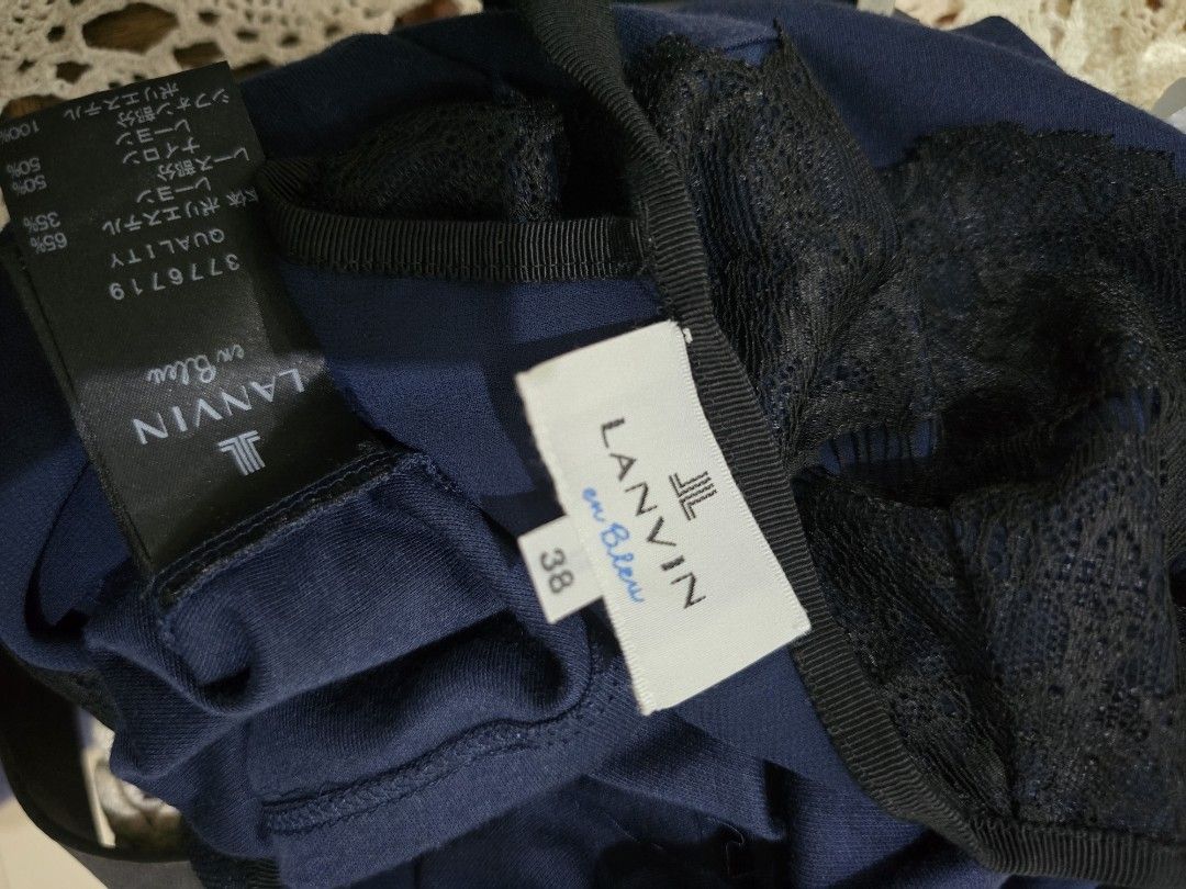 Lanvin blue black lace detail (Category: Blouses) located in Batangas. Submitted by thevanitychamber (Listing ID 1460888274, Image 3). Description: .