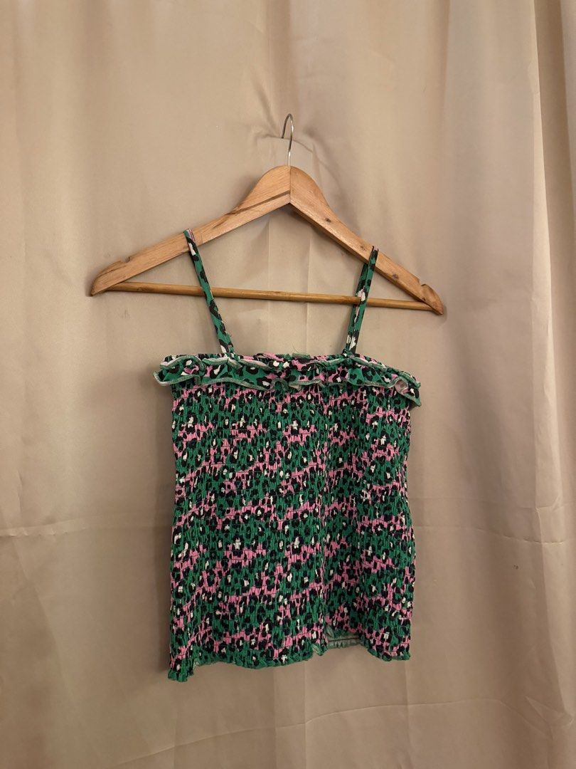 Leopard print smocking tube top (Category: Blouses) located in Manila. Submitted by 414studio (Listing ID 1460898350, Image 3). Description: Free size small to medium.