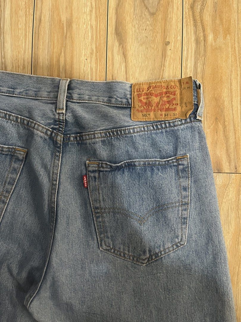 Levis 501 (Category: Jeans) located in Batangas. Submitted by copemmm_000 (Listing ID 1460752491, Image 3). Description: Levis 501 Straight cut Size 34-36 waistline 42 Length 8 Hem.