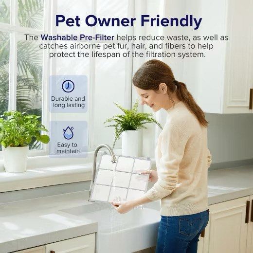 Levoit Air Purifier Vital 100s Smart (Category: Air Purifiers & Dehumidifiers) located in Quezon City. Submitted by chxrryx (Listing ID 1460910363, Image 2). Description: - Levoit Pet Air Purifier - Brand #1 in the US - Covers large areas up to 57 sqm - Equipped with a washable pre-filter and a True HEPA filter - Effectively removes pet odors and hair - Package includes AC power adapter, user manual, and quick start guide - Comes with up to 2 yea