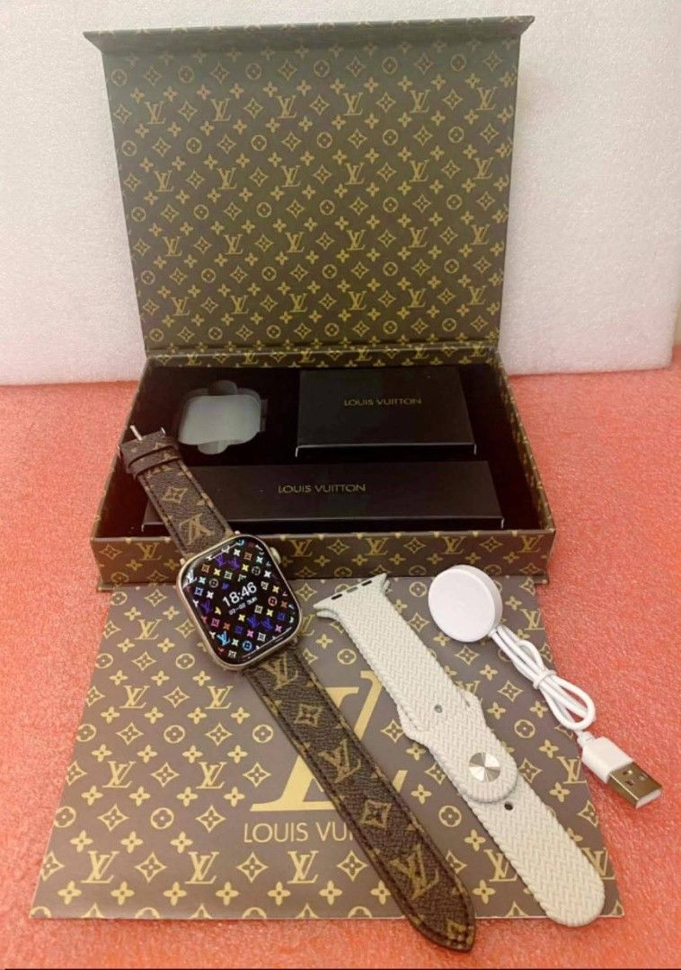 Louis Vuitton Apple Watch Bands & Charger Set (Category: Men's Watches) located in Manila. Submitted by ddg_s (Listing ID 1460903397, Image 2). Description: Smart LV watch luis vuitton series 10 3000 set 📌App’s name code= Einath fit 📌Size ~49mm ✅Latest version ~LV WATCH Weather ,brightness alarm clock ,stopwatch, calculator ,BP ,timer Sports ,Contact person sports ,calendar timer ,Game Sleep,Heartrate, , bluetooth music , About check serial num