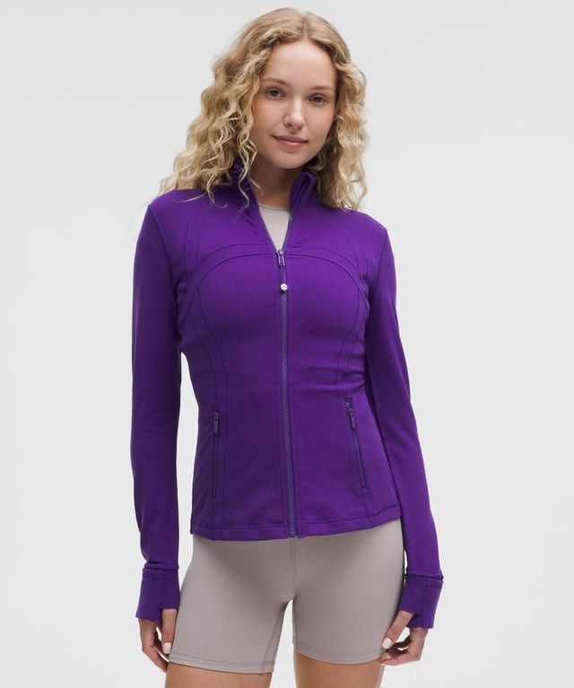 Lululemon In Stride Jacket in a deep purple colorway (Category: Activewear) located in Manila. Submitted by pdwainn84681 (Listing ID 1460489780, Image 1). Description: .