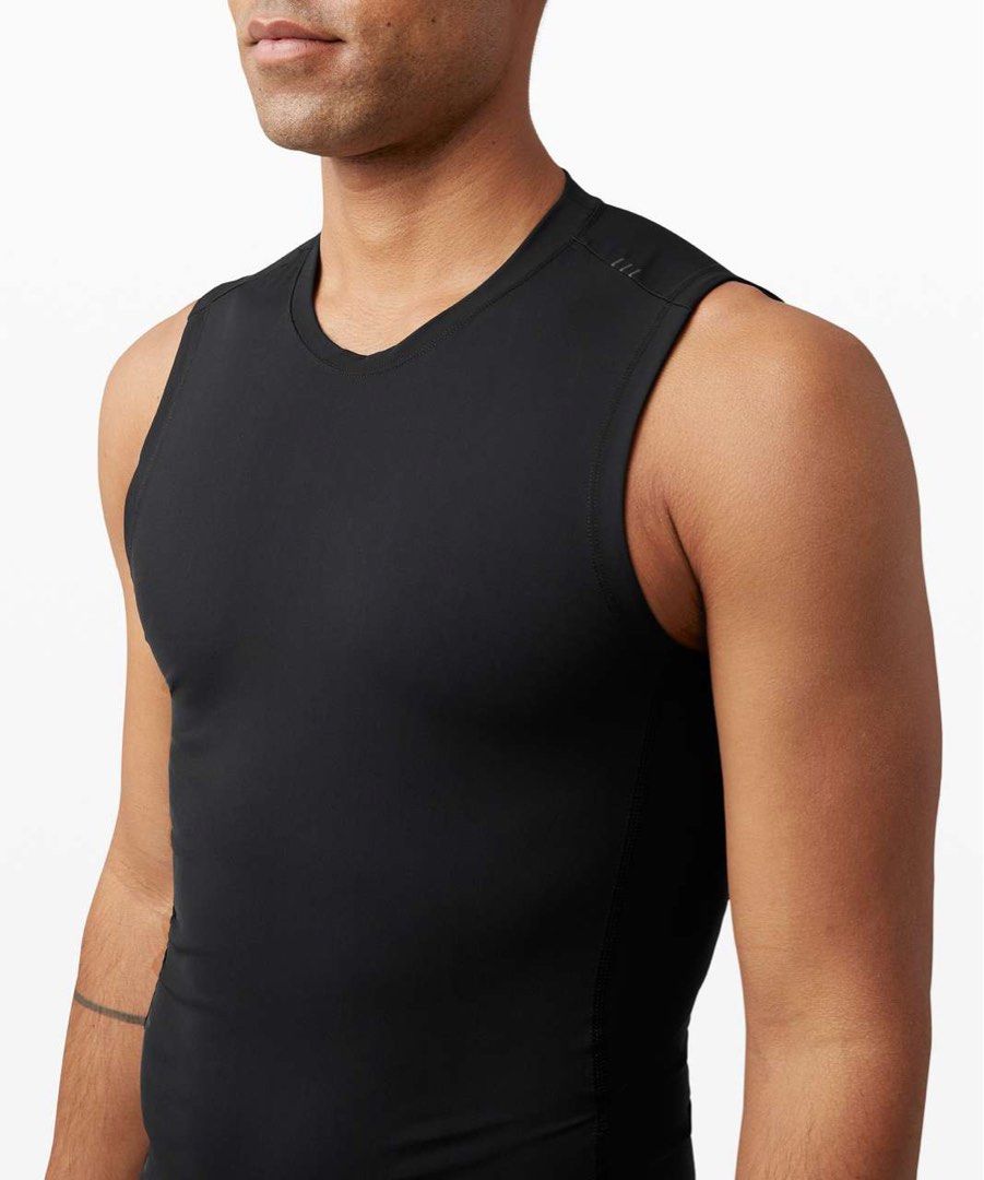 Lululemon Vital Drive Sleeveless size small (Category: Activewear) located in Iba. Submitted by xooperfindslb (Listing ID 1460840653, Image 2). Description: Lululemon LTT Vital Drive Sleeveless size small Rare Armpit to armpit 16 inches when laid flat Length 27 inches Color: black Good condition No issue.