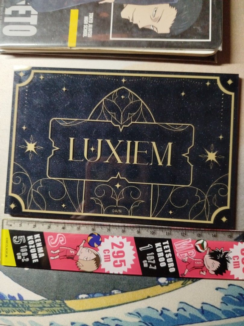 LUXIEM Acrylic Panel 15cm (Category: Art & Prints) located in Tagaytay City. Submitted by mana.stash (Listing ID 1460833631, Image 2). Description: 🖼️ Material: Acrylic (sparkly) Size: 15cm x 10cm Condition: Slightly bended (see 3rd photo) 🏷️ Original/Authentic (from collab) 🎁 With free random Official Niji Puppet Illustration Card for purchases over PHP500 (limited stocks) and more 🛍️ ON HAND 📸 Actual product color may slightly differ from 
