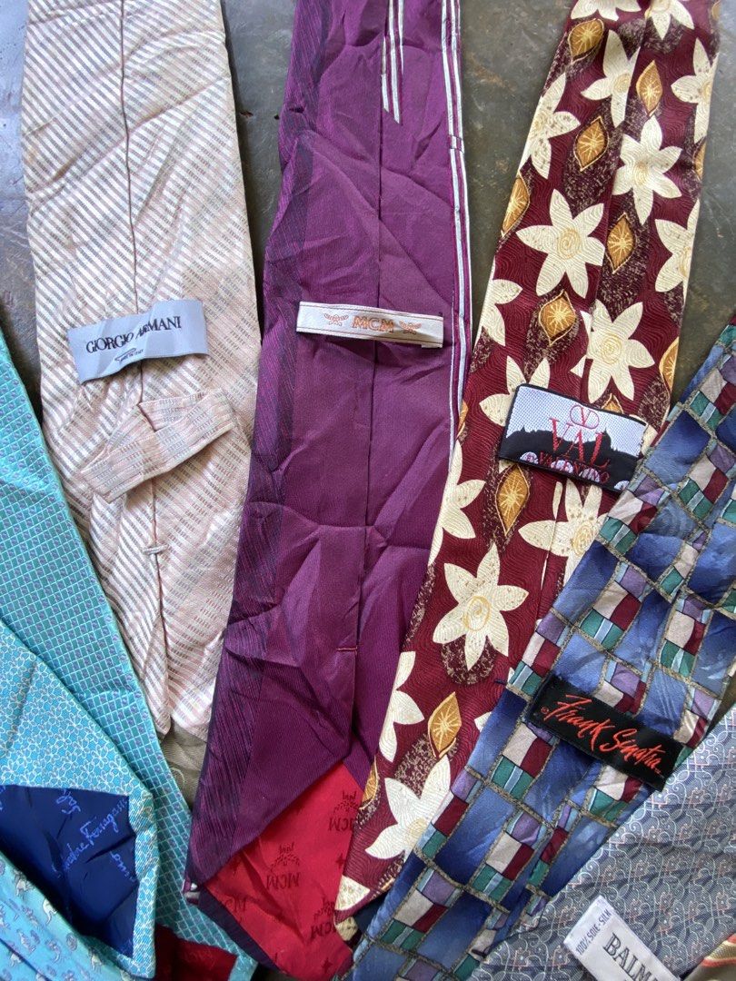 Luxury Ties Bundle (Category: Luxury Accessories) located in Dapitan. Submitted by bolandojh07634 (Listing ID 1460862297, Image 3). Description: HERMES SALVATORE FERRAGAMO BOSS HUGO GUESS FRANK SINATRA MCM VALENTINO GIORGIO ARMANI .