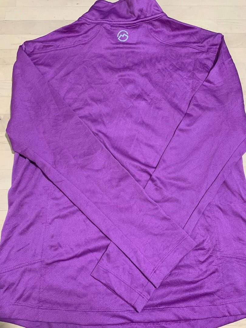 Magellan Outdoors Purple 1/4 Zip MagCool Pullover Shirt Size M (Category: Longsleeves) located in Manila. Submitted by musedeclutters (Listing ID 1460808708, Image 2). Description: - Magellan Outdoors purple long sleeve pullover - Size: Medium - Features: 1/4 zip neckline, two zippered front pockets - Fabric: MagCool technology - Ideal for: Outdoor activities, casual wear - Washed and properly stored before posting 😊.