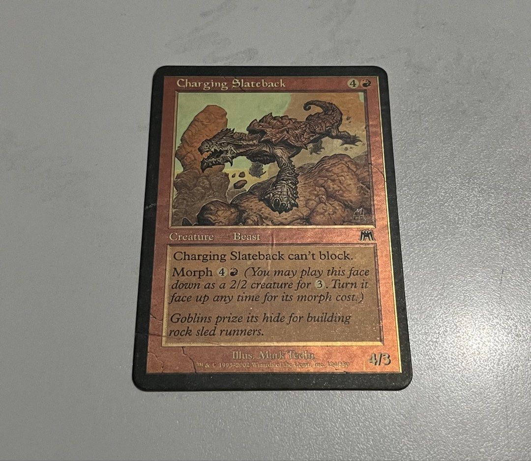 Magic the Gathering Collectible Card “Charging Slateback” (Foiled) (Category: Raw Singles) located in Quezon City. Submitted by pwrproductions (Listing ID 1460719115, Image 1). Description: .