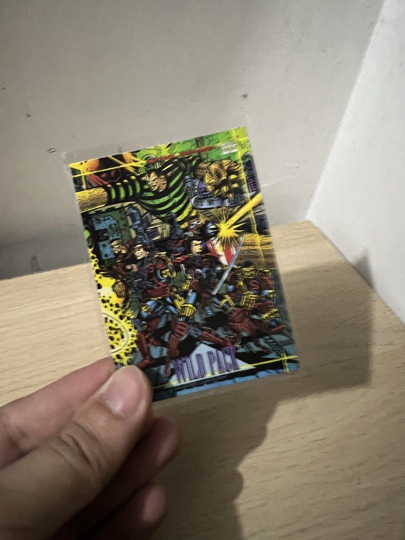 Marvel Wild Pack Trading Card - Silver Sable Leader (Category: Raw Singles) located in Manila. Submitted by asa68984 (Listing ID 1460866942, Image 2). Description: - 1993 Skybox Marvel Wild Pack trading card - Features Silver Sable and the Wild Pack - Team image on the front - Character information on the back - A must-have for any Marvel collector.