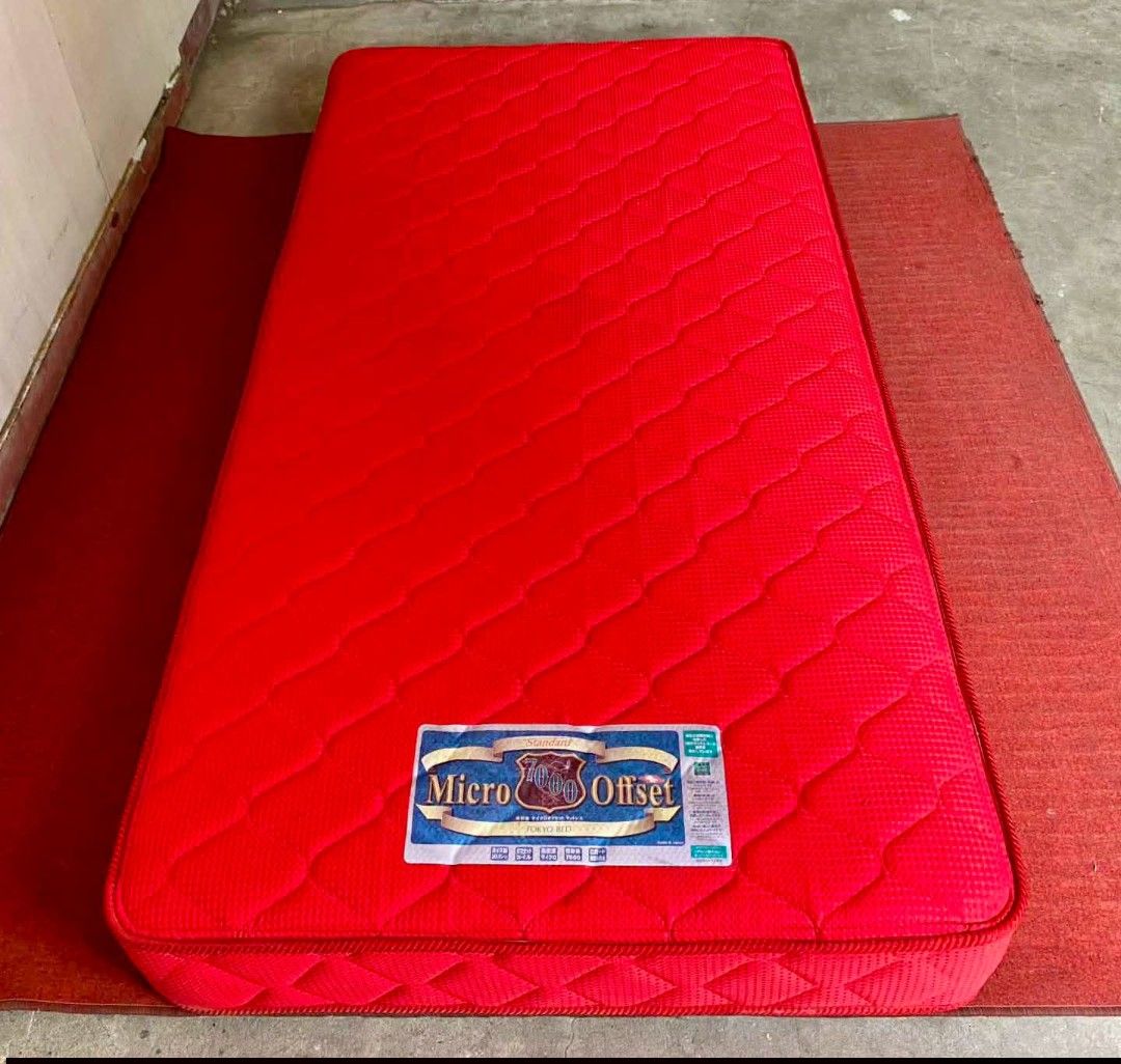 Mattress single (Category: Bed Frames & Mattresses) located in Meycauayan. Submitted by marygracecasimiro (Listing ID 1460803274, Image 2). Description: TOKYO BED Single Size Mattress 38”L x 76”W 8 inches thick Php 4,500🩷 #highlightseveryone.