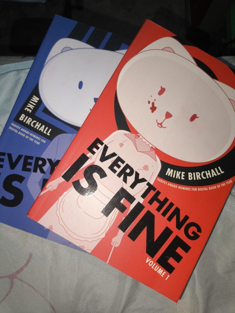 Mike Birchall Everything Is Fine Vol 1 & 2 Webtoon Unscrolled Comics (Category: Comics & Manga) located in Quezon City. Submitted by clyry (Listing ID 1460836650, Image 1). Description: - Mike Birchall's 'Everything Is Fine' Vol 1 & 2 - Official collected editions from Webtoon Unscrolled - Follows the story of Sam and Maggie - Set in a seemingly normal neighborhood with a dark twist - Collects episodes 1-16 of the Webtoon comic - Ideal for fans o