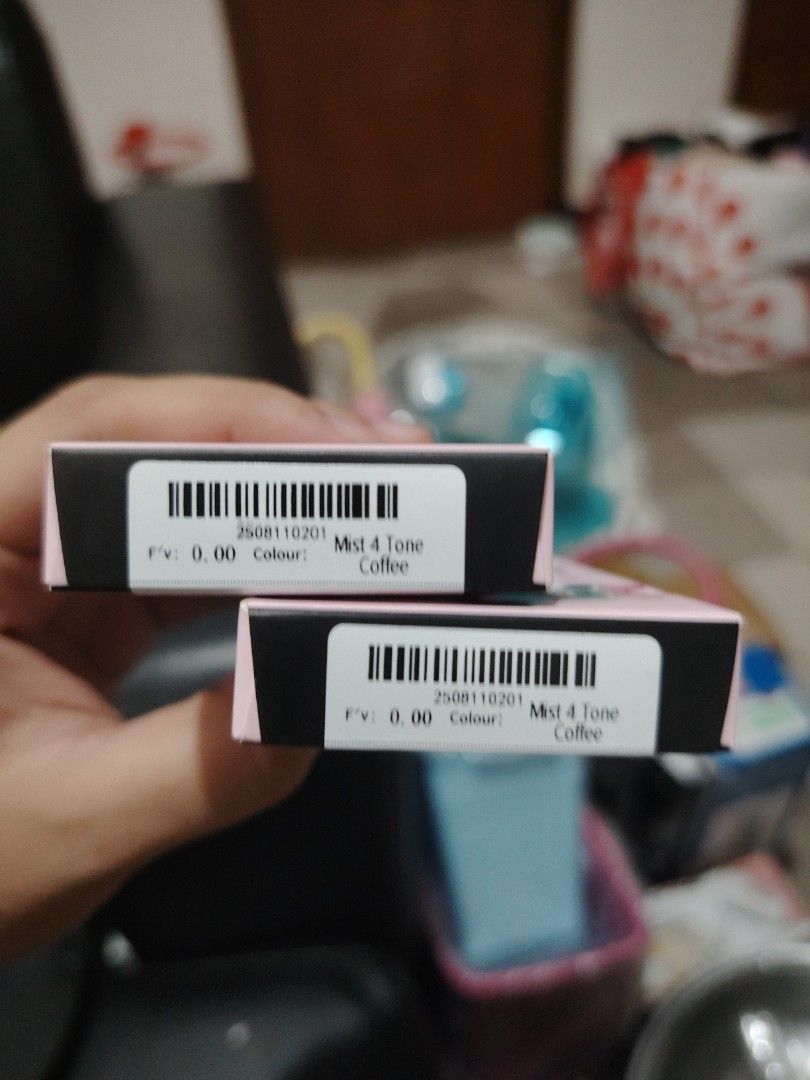 Mill Creek Soft Contact Lenses BUNDLE (Category: Vision Care) located in Marikina City. Submitted by sedyrah (Listing ID 1460900224, Image 2). Description: - 2 boxes Mill Creek soft contact lenses - Color: Mist 4 Tone Coffee - Each box contains 1 piece - Diameter: 14.00mm - Expiry Date: 2030.08.19 - Please check photos for more details.
