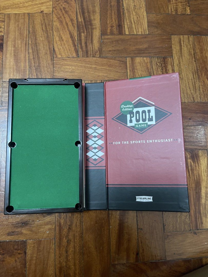 Mini tabletop billiards table (Category: Billiards and Bowling) located in San Juan City. Submitted by borgasm (Listing ID 1460868978, Image 3). Description: Mini tabletop pool table - easy to use and keep - quick setup for games on the go - perfect for board and tabletop games MOP: Cash, GCash, GoTyme, MariBank MOD: meetup highly preferred (see location below).