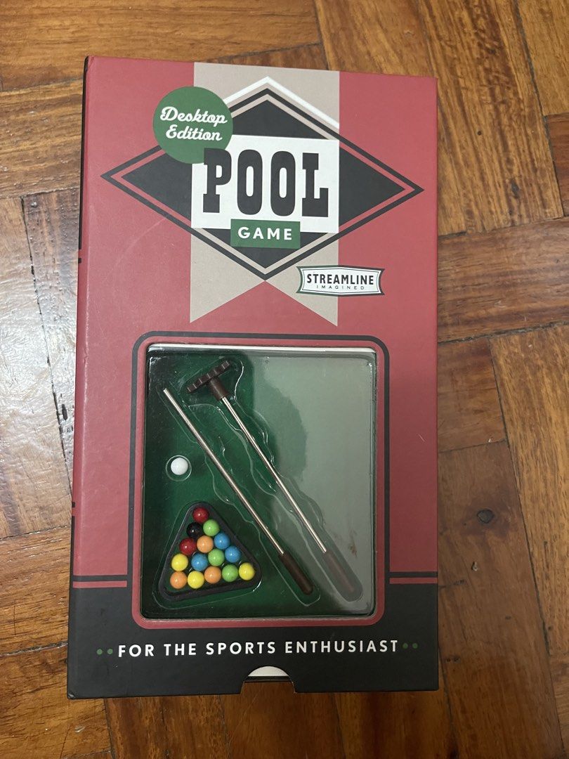 Mini tabletop billiards table (Category: Billiards and Bowling) located in San Juan City. Submitted by borgasm (Listing ID 1460868978, Image 1). Description: Mini tabletop pool table - easy to use and keep - quick setup for games on the go - perfect for board and tabletop games MOP: Cash, GCash, GoTyme, MariBank MOD: meetup highly preferred (see location below).