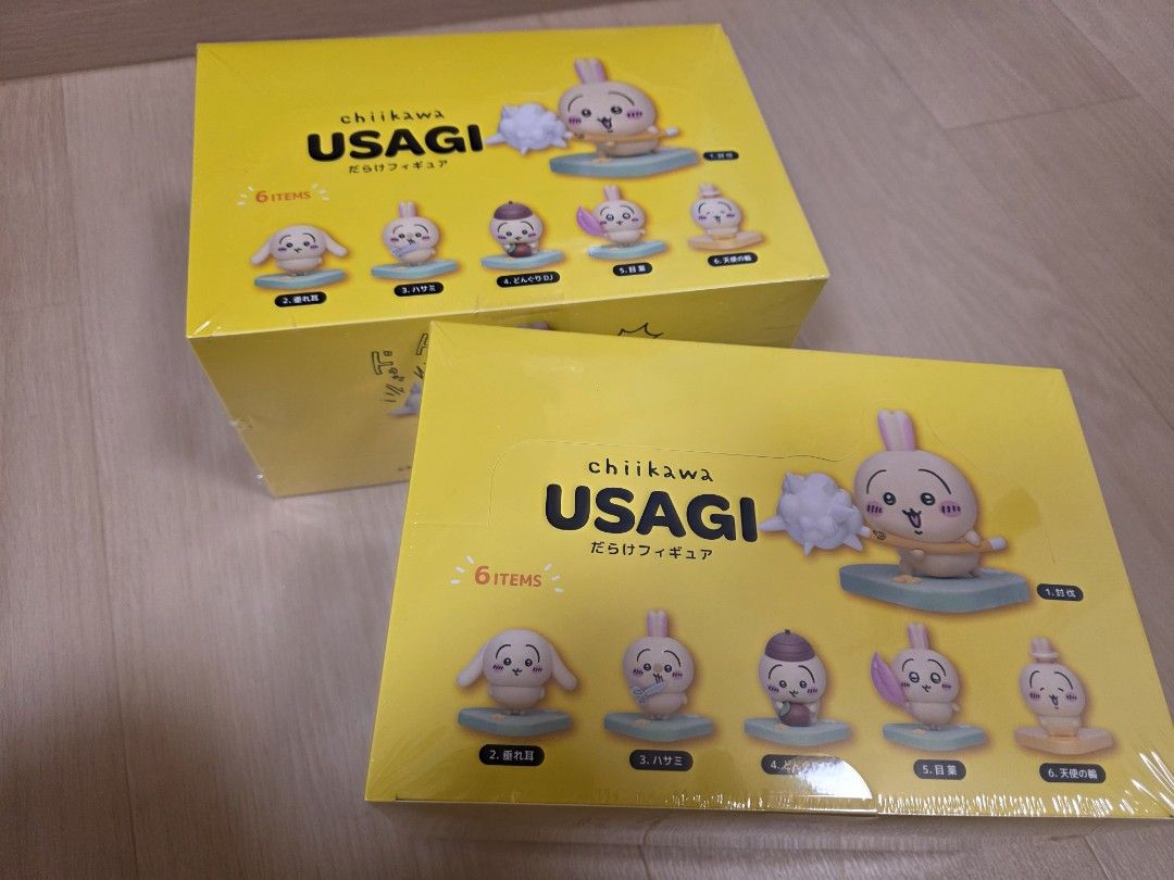 Miniso Chiikawa 烏薩奇 Usagi盲盒擺件 （分類：手辦雕像）位於 Hong Kong。 由 mum_mum_living 提交（商品編號 1460742271，圖片 1）。簡介： 一套6小盒。