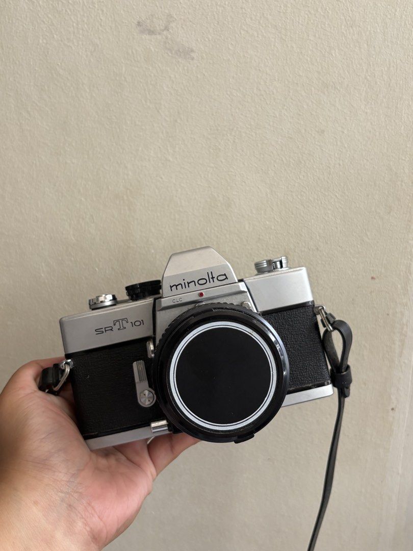 Minolta SRT 101 (Category: Cameras) located in Tuguegarao City. Submitted by iyac_16 (Listing ID 1457734873, Image 1). Description: Selling my Minolta SRT 101, a classic fully mechanical 35mm film camera known for its solid build and reliable manual controls. Great for beginners learning film photography or collectors looking for a vintage Minolta body. Please see photos for the actual condition. Feel free to message me for more details. Serious 