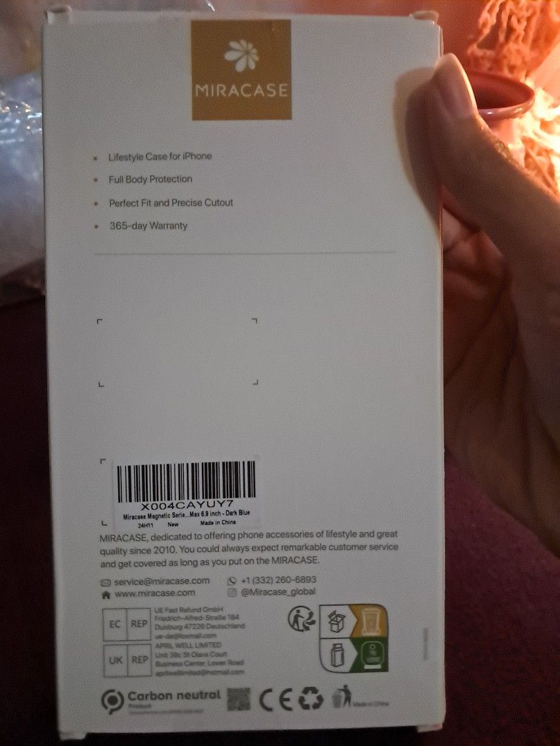 Mira case iphone 16 pro max (Category: Cases & Sleeves) located in Manila. Submitted by aliyahhh06 (Listing ID 1460836236, Image 2). Description: Fullbody case including a built in 2 screen protector and camera lens protection (opened but never used).