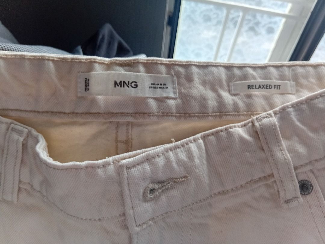 MNG Relaxed Fit Beige Pants (Category: Other Bottoms) located in Angeles City. Submitted by emiljordan0630 (Listing ID 1460775348, Image 1). Description: - Beige MNG pants - Relaxed fit style - Comfortable for everyday wear - Button and zip closure - Two side pockets - Ideal for casual outings Size 34.