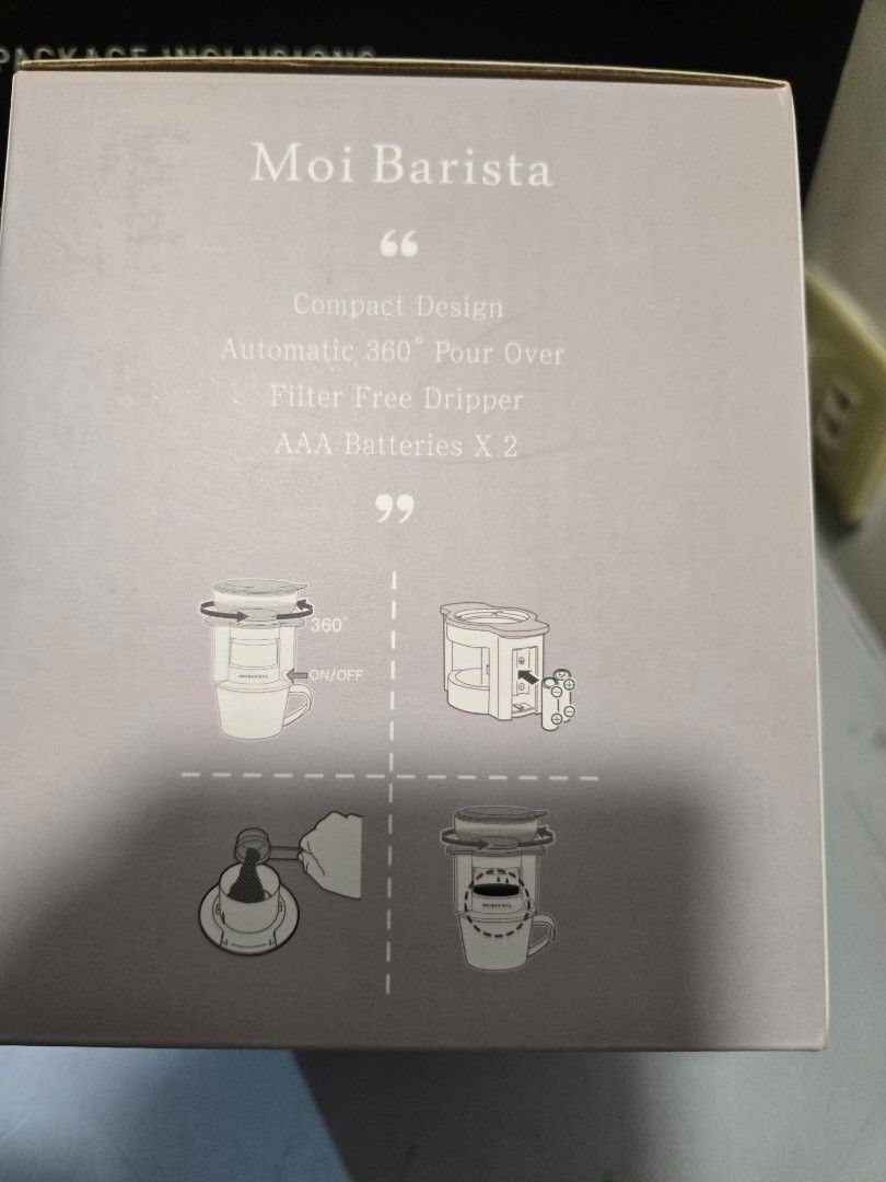Moibarista hand drip coffee maker (Category: Coffee Machines & Makers) located in Makati City. Submitted by melissa12345 (Listing ID 1460729575, Image 2). Description: Brandnew item sealed item 👉Read me 1st 📍Brand new 💯 📍Items on hand ❌ No COD 🏦 MOP bpi/bdo/GCash/maya 📍No return no exchange 📍Payment 1st before delivery 💰Cashless transaction at this moment..