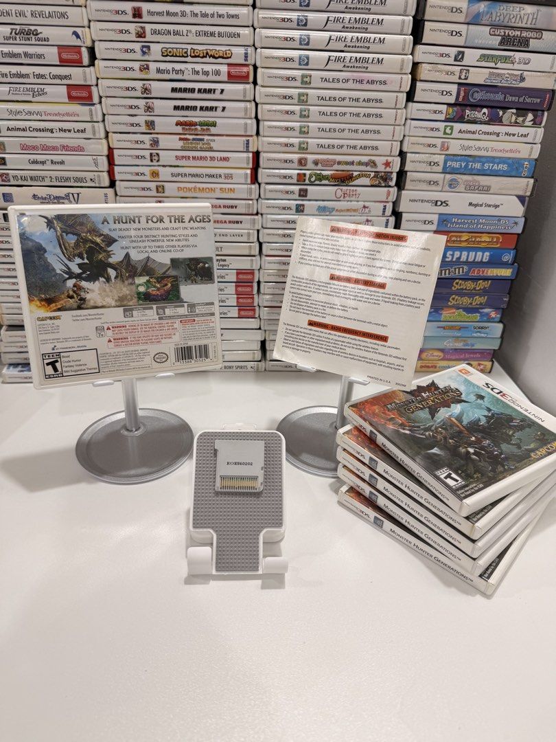Monster Hunter Generations 3DS/2DS Game (Category: In-Game Products) located in Baliuag. Submitted by mostlyaboutnintendo (Listing ID 1460904517, Image 2). Description: 📌 https://linktr.ee/mostlyaboutnintendo 📢 COMPLETE IN CASE AND MANUAL/s ✔️ Authentic ✔️ Mabilis ma-read mismong cartridge ✔️ Guaranteed tested and working ✔️ Will always send tested pics before ship out ✔️ Clean Pins ✔️ US Version Monster Hunter Generations lets players take on 