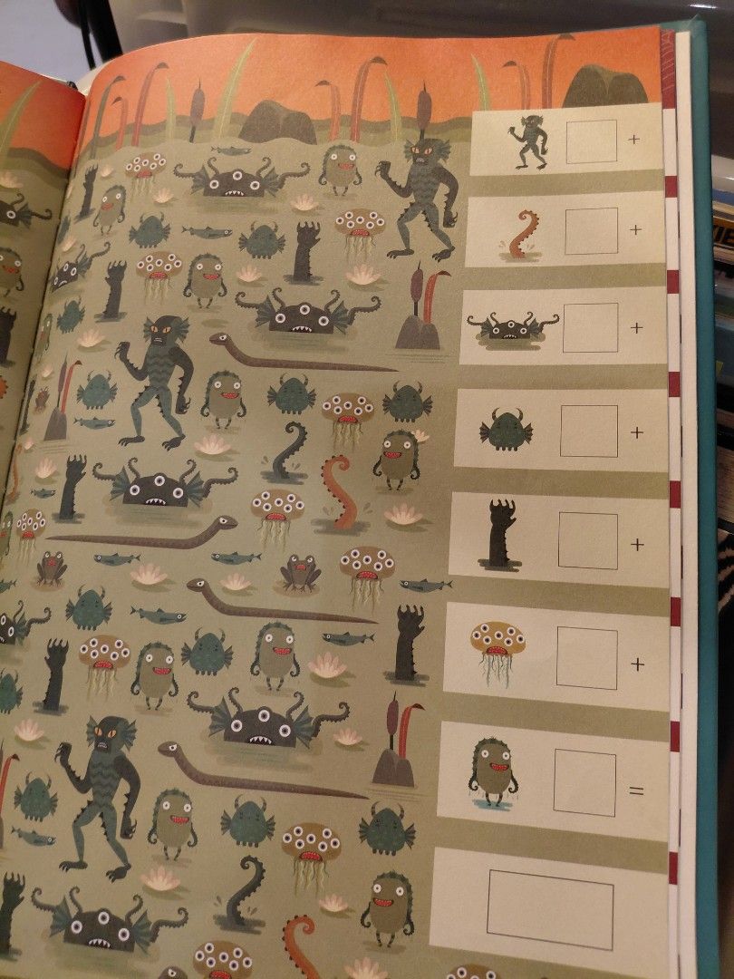 Monsterland: Search, Find and Count! (Fullybooked) (Category: Children's Books) located in Marikina City. Submitted by vanssm (Listing ID 1460888442, Image 2). Description: - Fun counting book for kids with lots of monsters. - Develops observation skills and counting practice. - Halloween themed.