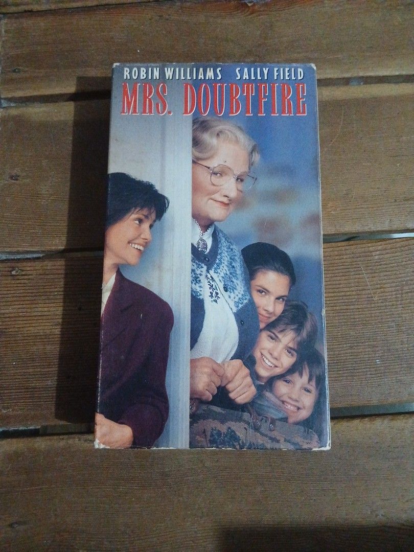 Mrs. Doubtfire VHS Tape - Robin Williams, Sally Field (Category: CDs & DVDs) located in Manila. Submitted by fastriver-bbe9 (Listing ID 1460808862, Image 1). Description: - Classic comedy movie: Mrs. Doubtfire on VHS - Starring: Robin Williams and Sally Field - A heartwarming and hilarious film for the whole family - Great addition to any movie collection - Relive this 90s favorite.