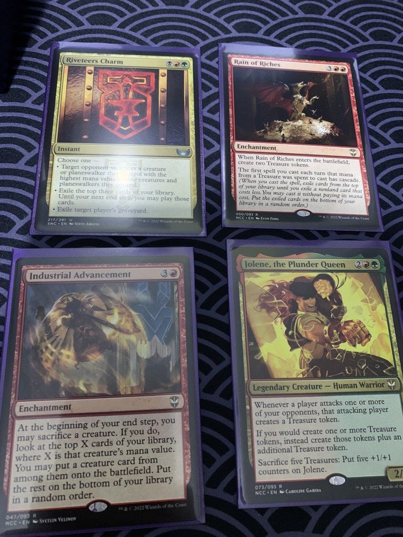 MTG Riveteers Rampage precon deck (Category: Raw Singles) located in Pasay City. Submitted by artmanl (Listing ID 1460844908, Image 2). Description: Selling my MTG Streets of New Capenna: Riveteers Rampage Commander Deck. * Opened but NEVER PLAYED * Cards were sleeved and stored after opening * Complete 100-card Commander deck * Includes Pro-Deck Box * Includes original commander, Henzie “Toolbox” Torre * Not splitting Key cards include Rain of R