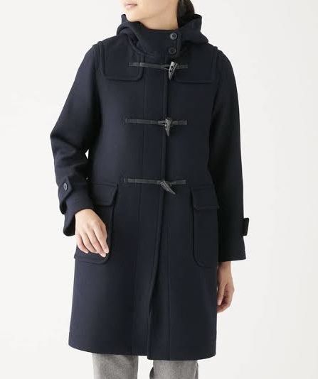 MUJI WOOL BLEND COAT (Category: Coats, Jackets and Outerwear) located in Subic. Submitted by stuffs_online (Listing ID 1460797772, Image 2). Description: MUJI WOMENS WOOL BLEND DUFFLE COAT LIKE NEW L ON TAG P 680.