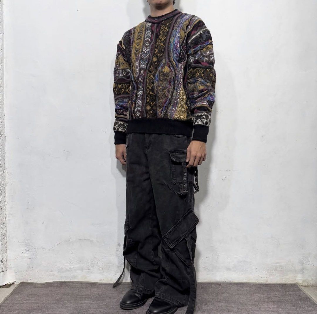 Multi pocket zippered design baggy pants (Category: Activewear) located in San Carlos. Submitted by used.but.not.abused. (Listing ID 1460844390, Image 2). Description: Bottom: solid washed multi pocket lace up zippered design baggy denim pants (most fave♥️) Waist: 28-32 Length: 40 Thigh: 12 Hem: 10 Rise: 14 Condition: 9/10 Issue: none.