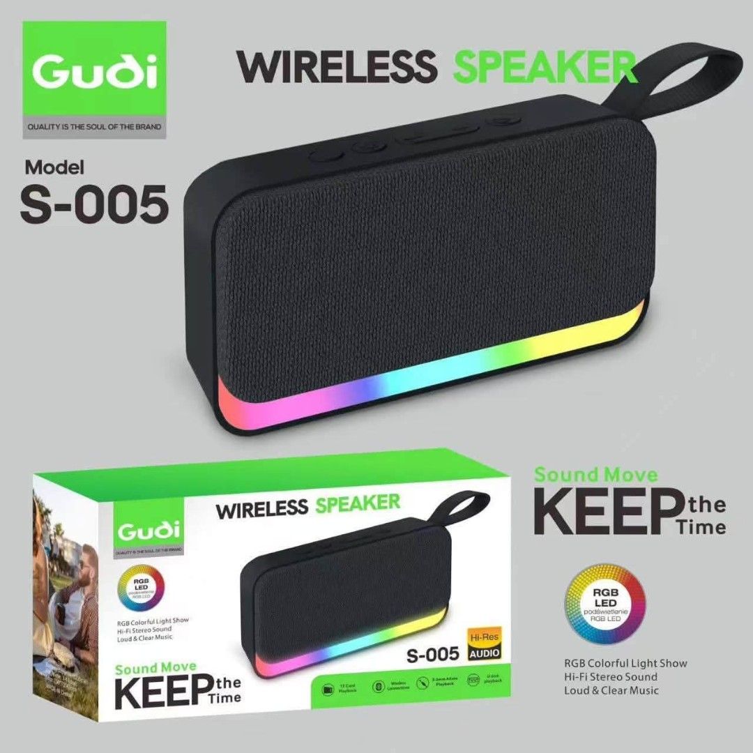 New😍😍😍 Gudi mini Bluetooth speaker (Category: Soundbars, Speakers & Amplifiers) located in Manila. Submitted by chellesshop (Listing ID 1460761469, Image 2). Description: .