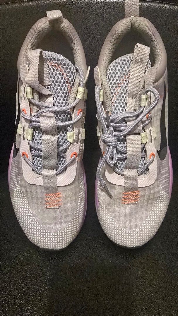 Nike Air Max US 8 and 11 men (Category: Sneakers) located in Quezon City. Submitted by ShoesManila (Listing ID 1460881955, Image 1). Description: Brandnew Size 8 and 11 men - Nike Air Max sneakers - Color: Light grey with purple and orange accents - Unique translucent upper - Chunky sole with visible Air unit - Lace-up closure - Ideal for everyday wear or light workouts Ready to ship SF c/o buyer Loc Diliman, QC.