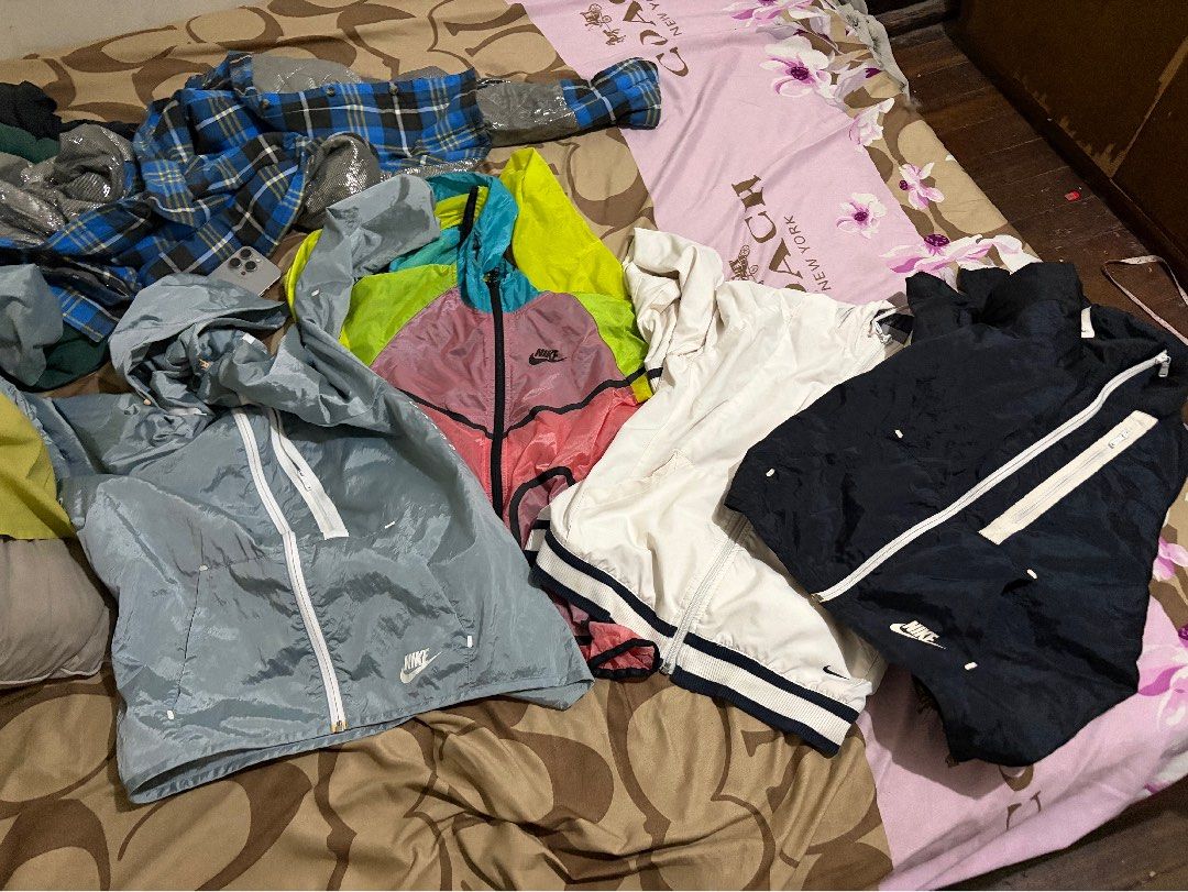 Nike XS womens jacket as pack (Category: Coats, Jackets and Outerwear) located in Manila. Submitted by wiseearth.075b2f (Listing ID 1460906977, Image 2). Description: Nike XS womens jacket as pack ₱1575 as pack for four jackets we can do COD or meet up all in excellent condition.