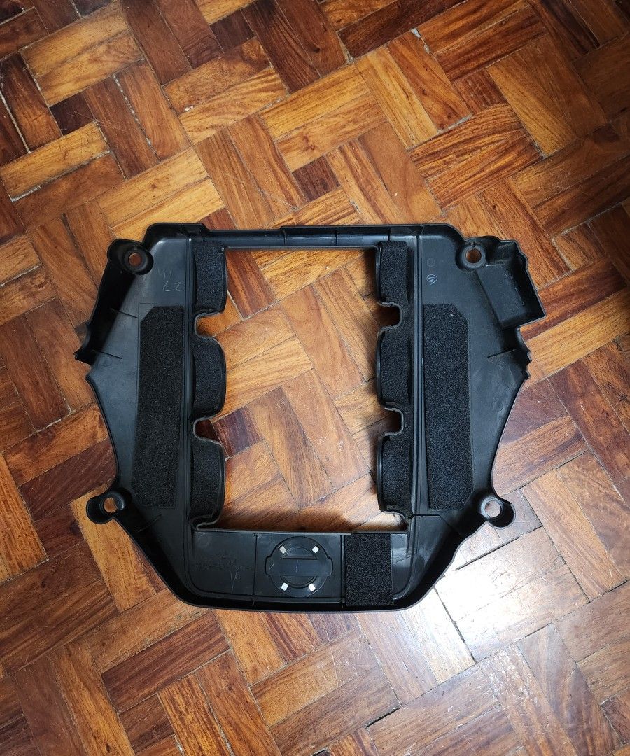 Nissan GTR R35 engine cover (Category: Other Automotive Parts and Accessories) located in Quezon City. Submitted by wvfmerchandise (Listing ID 1460910398, Image 2). Description: - Genuine Nissan GTR 35 engine cover (upper part with logo) - Intake manifold gasket (lower part with foam padding) - Both pieces included - Removed from a running vehicle - Ready for installation.