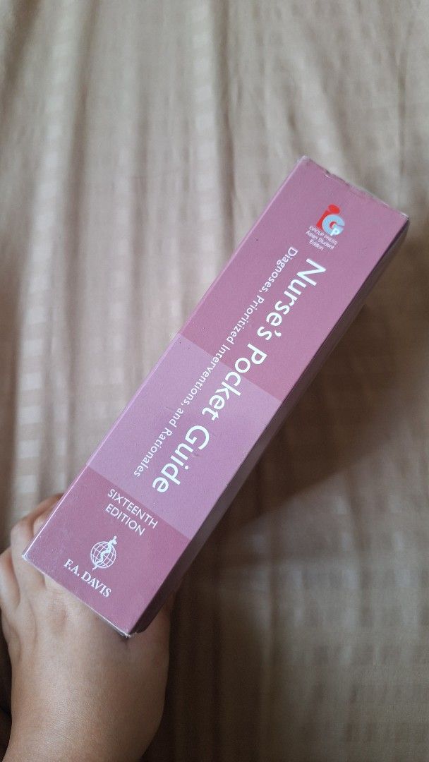 Nurse's Pocket Guide 16th Edition Diagnoses Interventions (Category: Assessment Books) located in San Ildefonso. Submitted by softstepsriri (Listing ID 1460767659, Image 2). Description: - Nurse's Pocket Guide, 16th Edition (Asian Student Edition) - Covers nursing diagnoses, prioritized interventions, and rationales - Published by iGROUP PRESS and F.A. Davis - Ideal reference for nursing students and professionals - Please check photos for detail