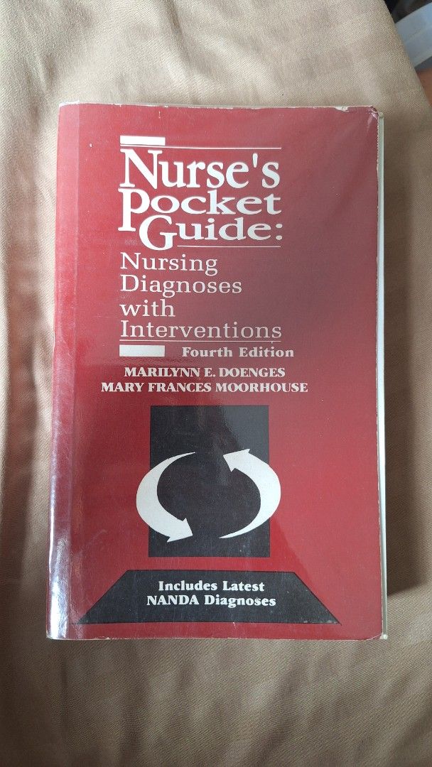 Nurse's Pocket Guide: Nursing Diagnoses with Interventions Fourth Edition (Category: Assessment Books) located in San Ildefonso. Submitted by softstepsriri (Listing ID 1460770871, Image 1). Description: - Title: Nurse's Pocket Guide: Nursing Diagnoses with Interventions - Edition: Fourth Edition - Key Feature: Includes Latest NANDA Diagnoses - Level: Professional Studies - Condition: Good (as shown in images) - Essential reference for nurses and 