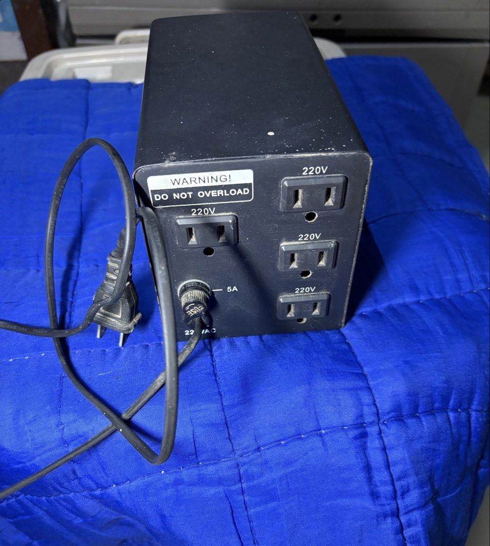 NVX AVR-501 Automatic Voltage Regulator (AVR) (Category: Other Accessories) located in Tanza. Submitted by jckln79249 (Listing ID 1460863181, Image 3). Description: Selling my NVX AVR-501 AVR previously used with my computer. RFS: no longer in use. ✅220V AC ✅4 outlets ✅5A fuse protection ✅Includes male-to-female connector/adapter.